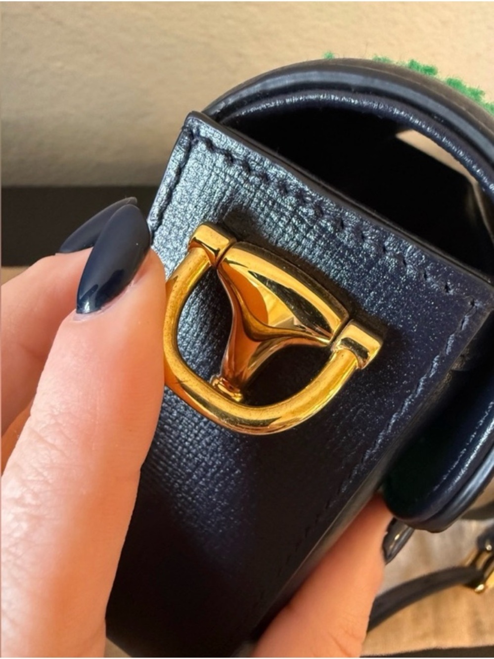 Gucci Casy Wool Azalea Calfskin Mini Horsebit 1955 Handbag NEW - Picture 7 of 16